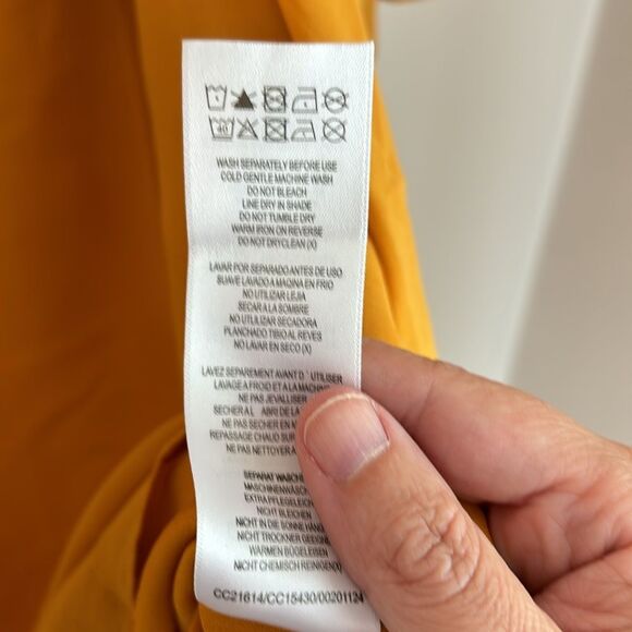 City Chic Women mustard yellow flutter sleeve scoop neck blouse top NWT 18 read! - Picture 9 of 11